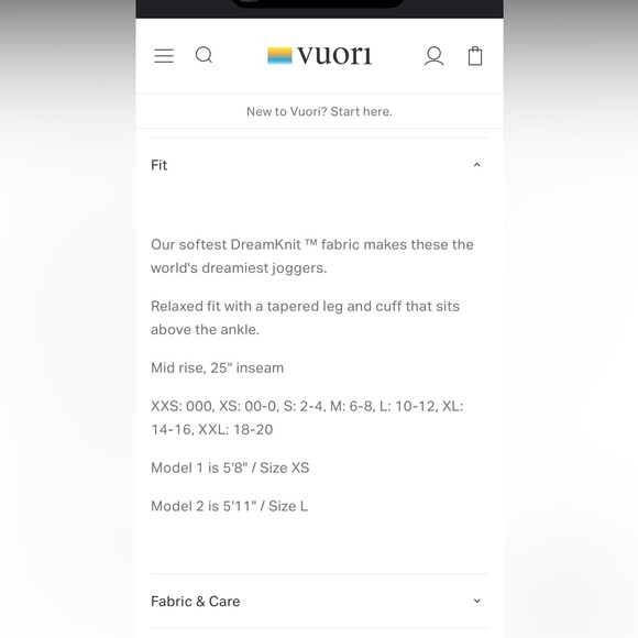 Vuori women’s Performance Jogger size XS - Picture 10 of 10